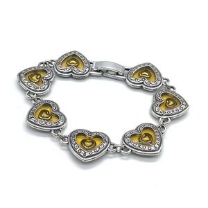 Etched hearts/ Floating Gold Hearts in Gold and Silver Tone